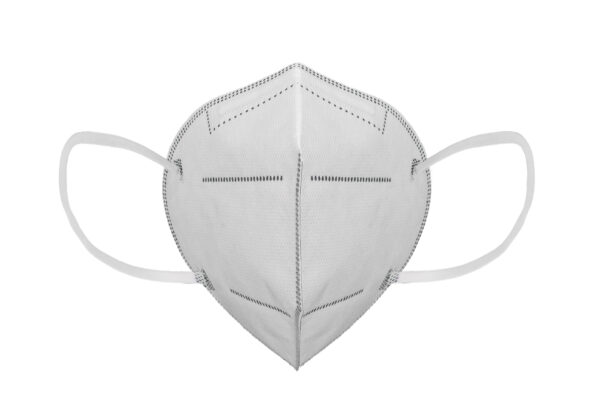 Disposable mask with earloop, FFP2 with N95 / KN95 protection. Face mask for protecting yourself and others from Covid-19. Without breathing valve, protection against the spread of infections